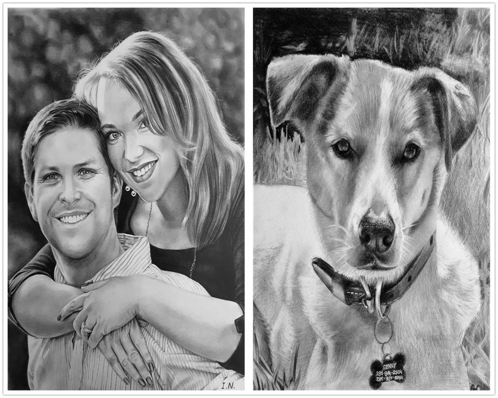 6 Stunning Custom Black Pencil Portrait Selections for Everyone